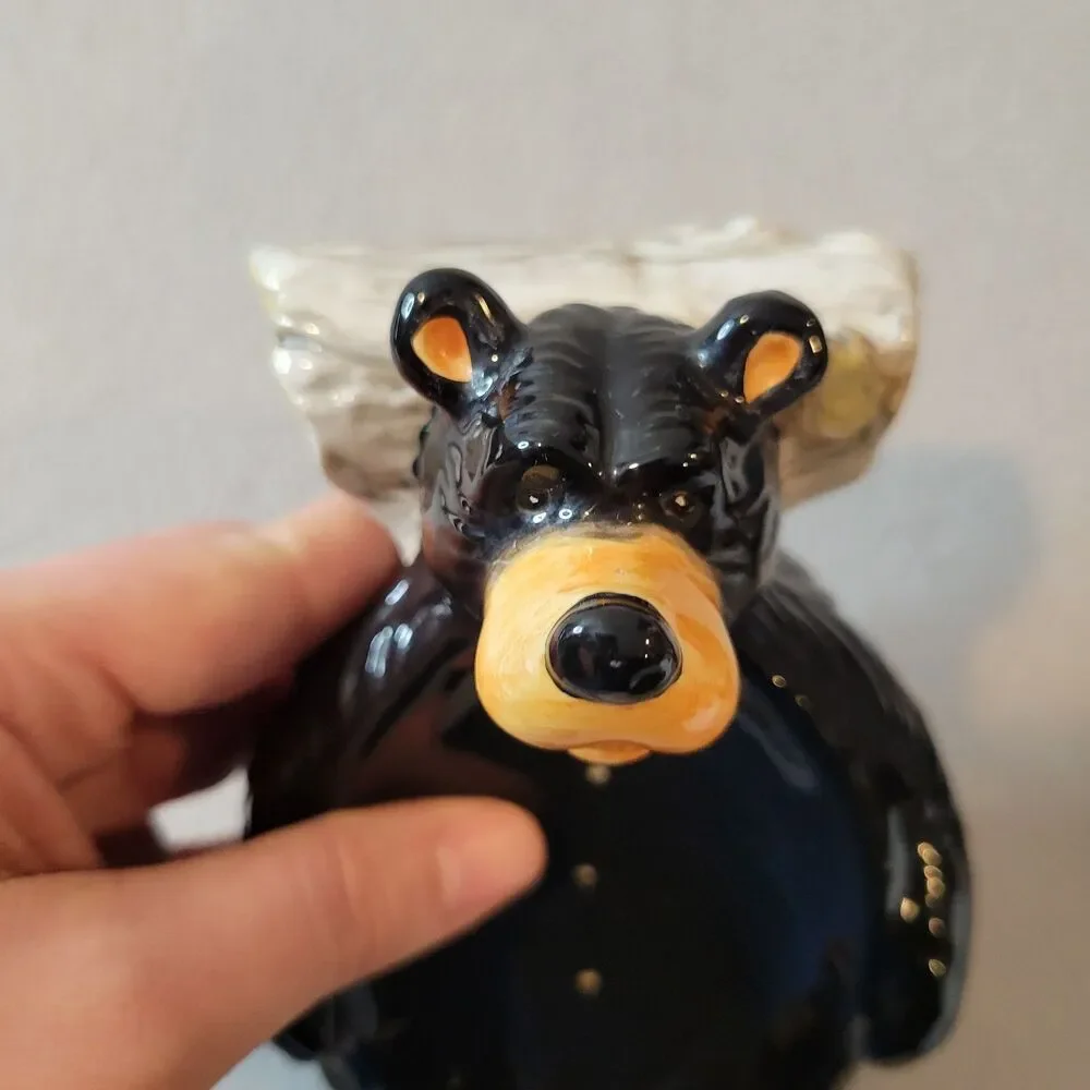 Bear Black Soap Bar Dispenser Vintage